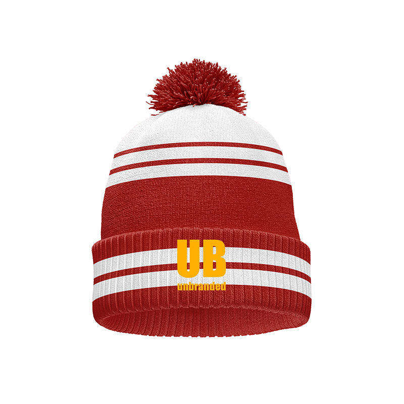 hat maroon white